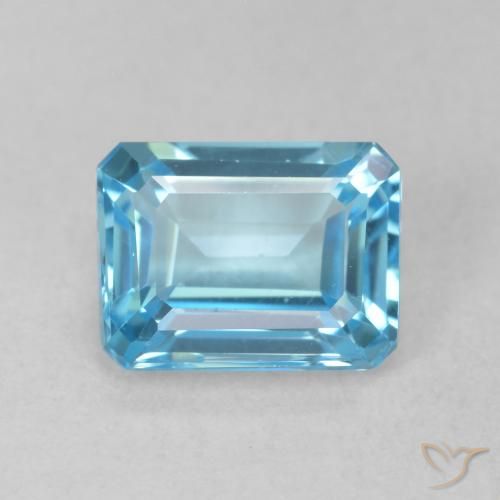 2.05ct Natural Azul Suizo Topacio, corte esmeralda, VVS-VS