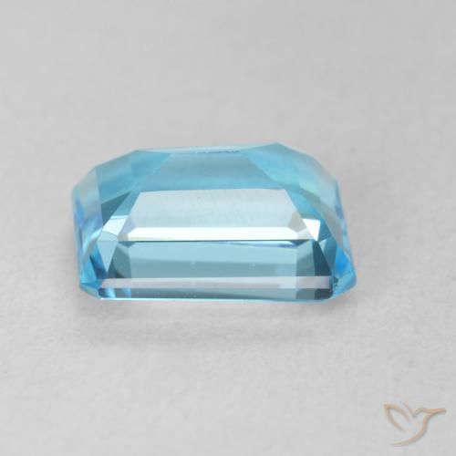 Topacio Azul Suizo natural de 2.06 ct, Corte Octágono / Esmeralda, VVS-VS