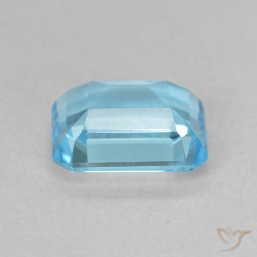 Topacio Azul Suizo natural de 2.11 ct, Corte Octágono / Esmeralda, VVS