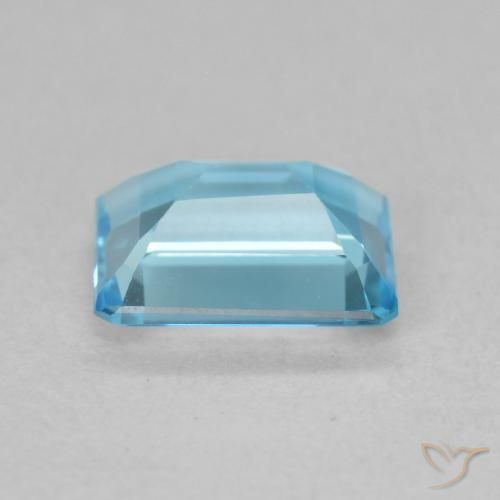 Topacio Azul Suizo natural de 1.91 ct, Corte Octágono / Esmeralda, VVS