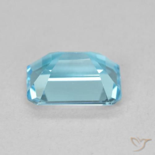 Topacio Azul verdoso claro natural de 1.82 ct, Corte Octágono / Esmeralda, VVS