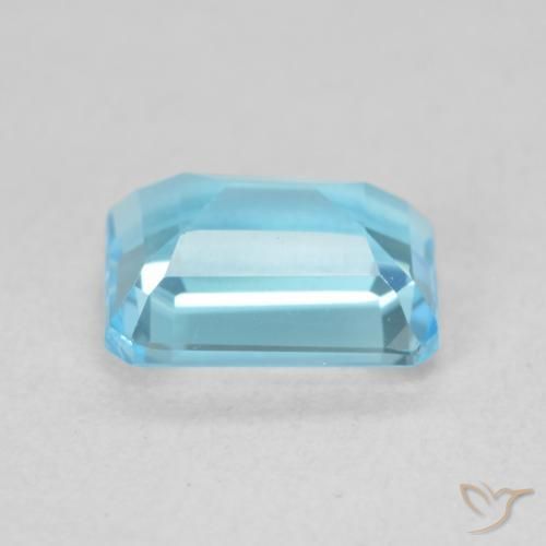 Topacio Azul Suizo natural de 2.09 ct, Corte Octágono / Esmeralda, VVS