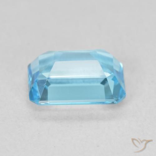 Topacio Azul Suizo natural de 2.05 ct, Corte Octágono / Esmeralda, VVS