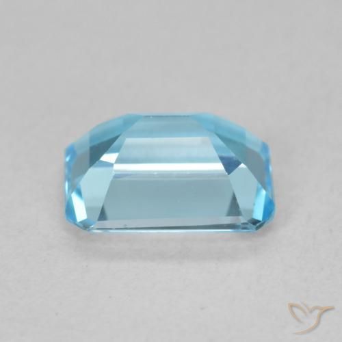 Topacio Azul Suizo natural de 1.93 ct, Corte Octágono / Esmeralda, VVS