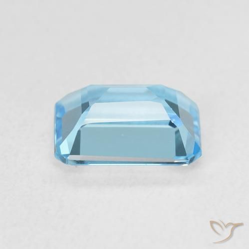 Topacio Azul Suizo natural de 1.84 ct, Corte Octágono / Esmeralda, VVS