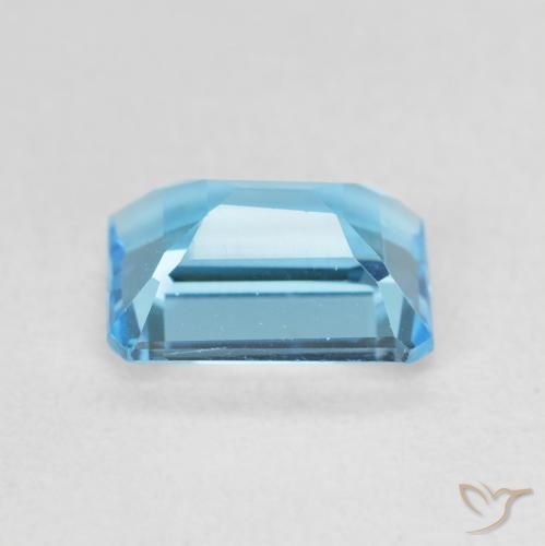 Topacio Azul Suizo natural de 2.04 ct, Corte Octágono / Esmeralda, VVS