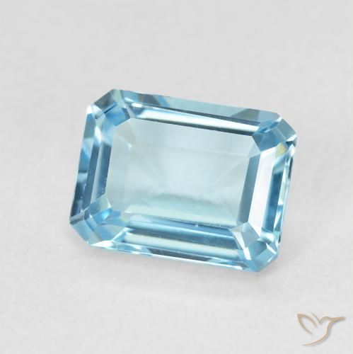 Topacio Azul Suizo natural de 1.98 ct, Corte Octágono / Esmeralda, VVS