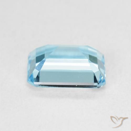 Topacio Azul Suizo natural de 1.98 ct, Corte Octágono / Esmeralda, VVS