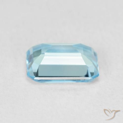 Topacio Azul Suizo natural de 1.80 ct, Corte Octágono / Esmeralda, VVS
