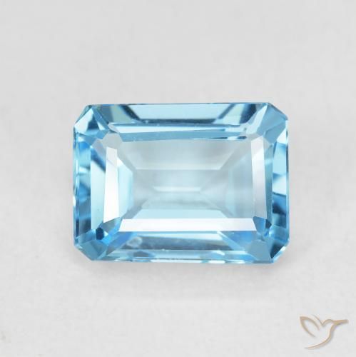 2.04ct Natural Azul Suizo Topacio, corte esmeralda, VVS