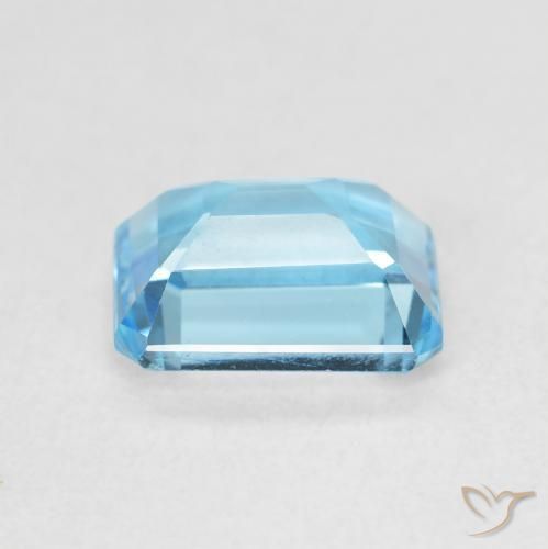 Topacio Azul Suizo natural de 2.04 ct, Corte Octágono / Esmeralda, VVS