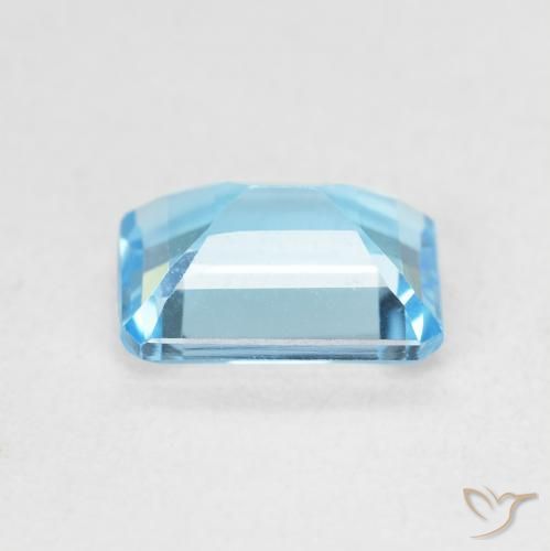 Topacio Azul Suizo natural de 1.85 ct, Corte Octágono / Esmeralda, VVS