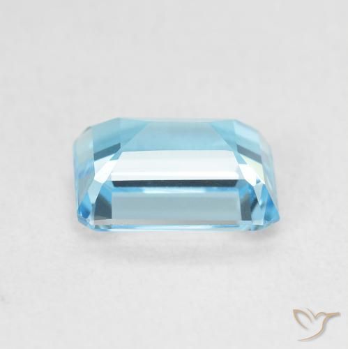 Topacio Azul Suizo natural de 1.99 ct, Corte Octágono / Esmeralda, VVS