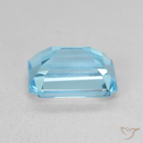 Topacio Azul Suizo natural de 2.18 ct, Corte Octágono / Esmeralda, VVS