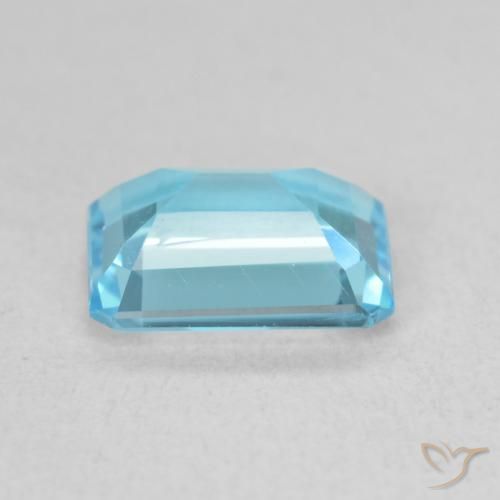 Topacio Azul Suizo natural de 1.82 ct, Corte Octágono / Esmeralda, VVS