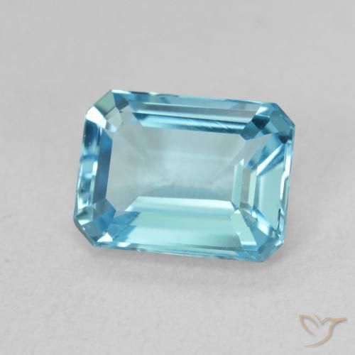 Topacio Azul claro natural de 1.87 ct, Corte Octágono / Esmeralda, VVS