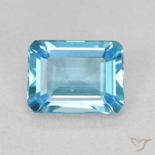 1.87ct Natural Azul claro Topacio, corte esmeralda, VVS