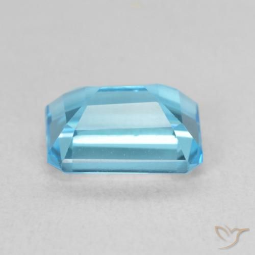 Topacio Azul Suizo natural de 2.09 ct, Corte Octágono / Esmeralda, VVS