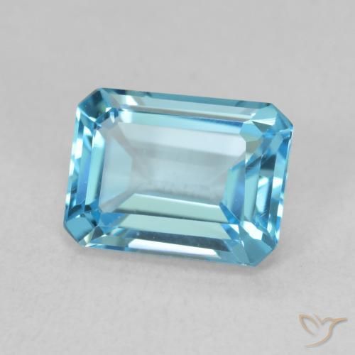 Topacio Azul Suizo natural de 1.99 ct, Corte Octágono / Esmeralda, VVS