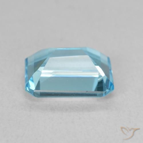 Topacio Azul Suizo natural de 1.99 ct, Corte Octágono / Esmeralda, VVS