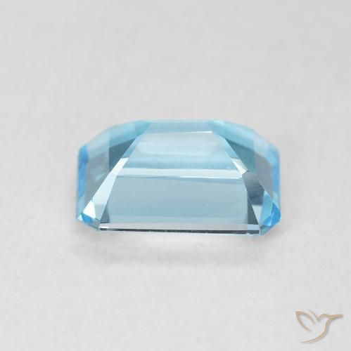 Topacio Azul Suizo natural de 1.76 ct, Corte Octágono / Esmeralda, VVS