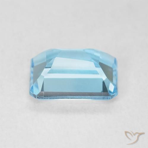 Topacio Azul Suizo natural de 2.06 ct, Corte Octágono / Esmeralda, VVS