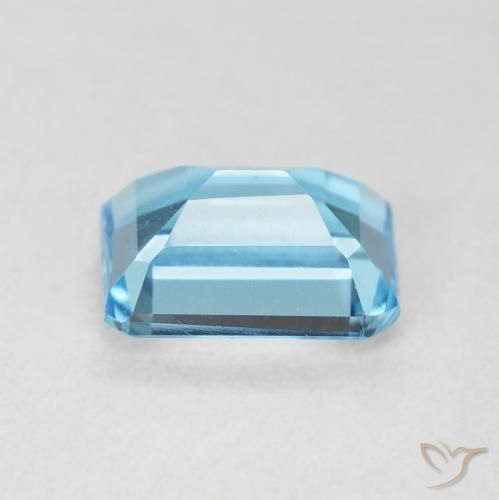 Topacio Azul Suizo natural de 2.10 ct, Corte Octágono / Esmeralda, VVS