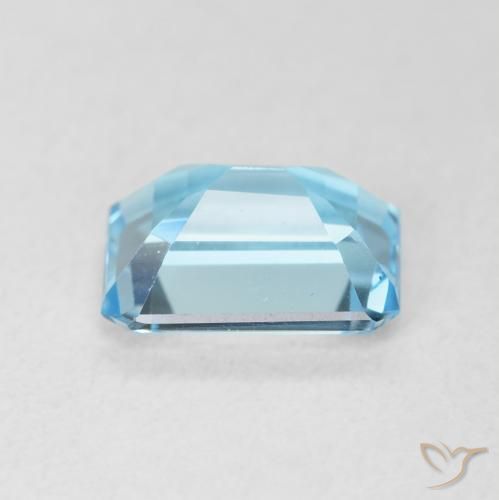 Topacio Azul Suizo natural de 1.90 ct, Corte Octágono / Esmeralda, VVS