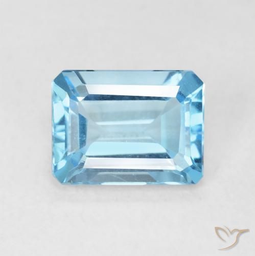 1.79ct Natural Azul Suizo Topacio, corte esmeralda, VVS