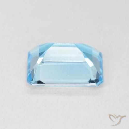 Topacio Azul Suizo natural de 1.79 ct, Corte Octágono / Esmeralda, VVS
