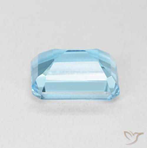 Topacio Azul Suizo natural de 2.13 ct, Corte Octágono / Esmeralda, VVS