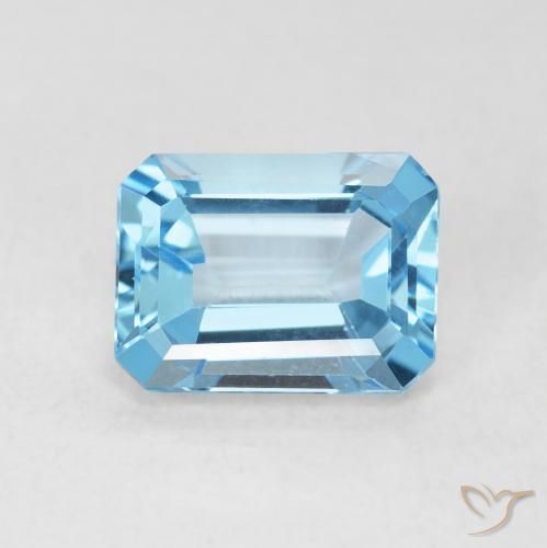 1.88ct Natural Azul Cielo Topacio, corte esmeralda, VVS