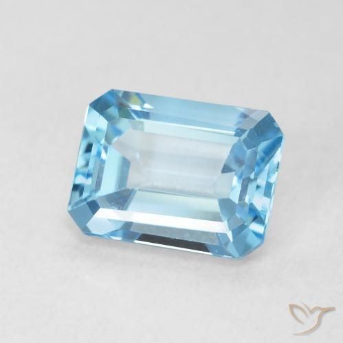 Topacio Azul Cielo natural de 1.88 ct, Corte Octágono / Esmeralda, VVS