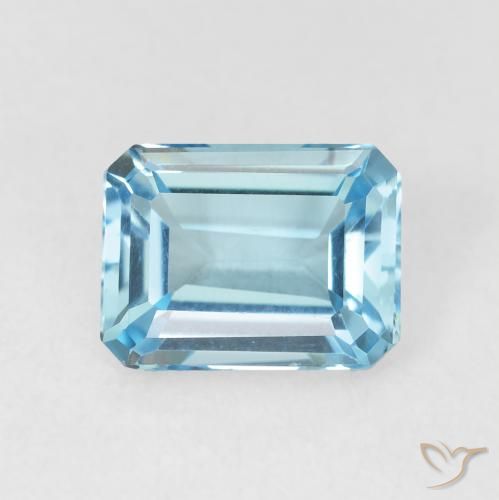 2.04ct Natural Azul Cielo Topacio, corte esmeralda, VVS