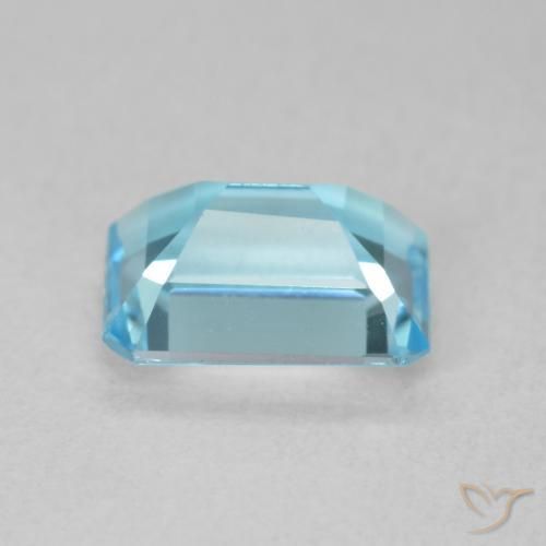 Topacio Celeste natural de 1.80 ct, Corte Octágono / Esmeralda, VVS