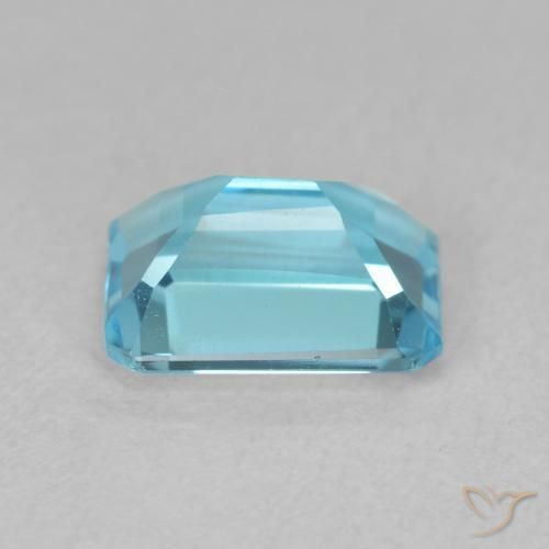 Topacio Azul Suizo natural de 1.91 ct, Corte Octágono / Esmeralda, VVS