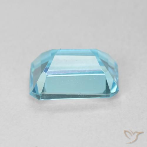 Topacio Azul Suizo natural de 1.86 ct, Corte Octágono / Esmeralda, VVS