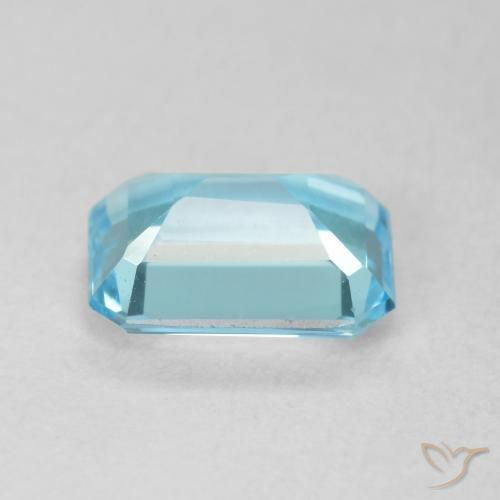 Topacio Azul Cielo natural de 1.82 ct, Corte Octágono / Esmeralda, VVS