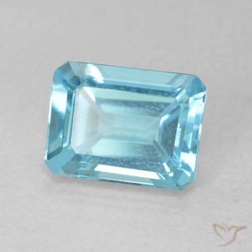 Topacio Azul maya intenso natural de 2.15 ct, Corte Octágono / Esmeralda, VVS