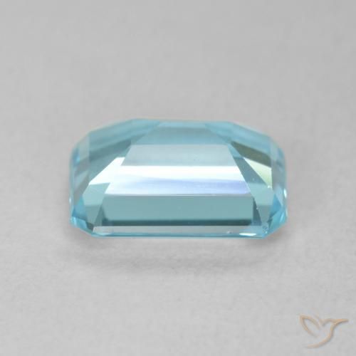 Topacio Celeste natural de 1.87 ct, Corte Octágono / Esmeralda, VVS