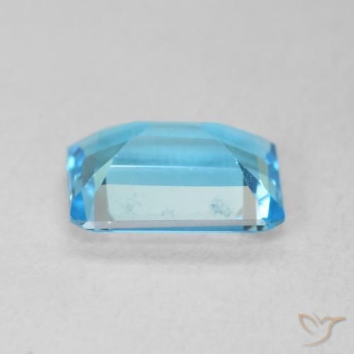 Topacio Azul Suizo natural de 1.65 ct, Corte Octágono / Esmeralda, VVS
