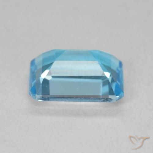 Topacio Azul Suizo natural de 1.94 ct, Corte Octágono / Esmeralda, VVS