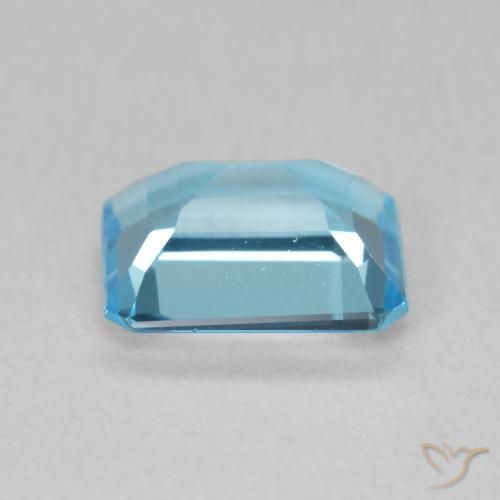 Topacio Azul Suizo natural de 1.92 ct, Corte Octágono / Esmeralda, VVS