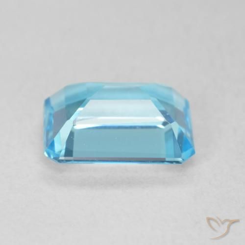 Topacio Azul Suizo natural de 1.88 ct, Corte Octágono / Esmeralda, VVS