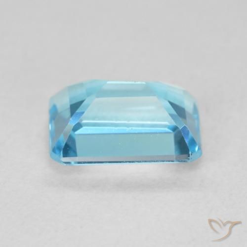 Topacio Azul Suizo natural de 2.00 ct, Corte Octágono / Esmeralda, VVS
