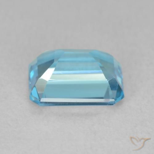 Topacio Azul Suizo natural de 2.03 ct, Corte Octágono / Esmeralda, VVS
