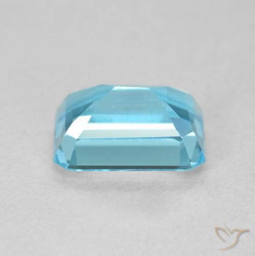 Topacio Azul Suizo natural de 1.96 ct, Corte Octágono / Esmeralda, VVS