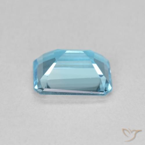 Topacio Azul Suizo natural de 1.81 ct, Corte Octágono / Esmeralda, VVS