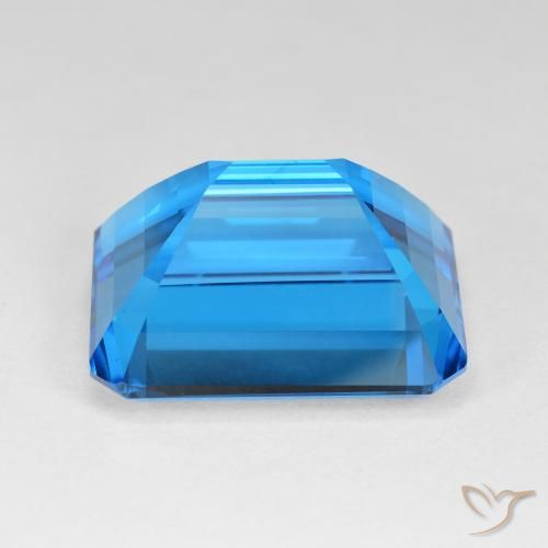 Topacio Azul suizo intenso natural de 60.43 ct, Corte Octágono / Esmeralda, IF