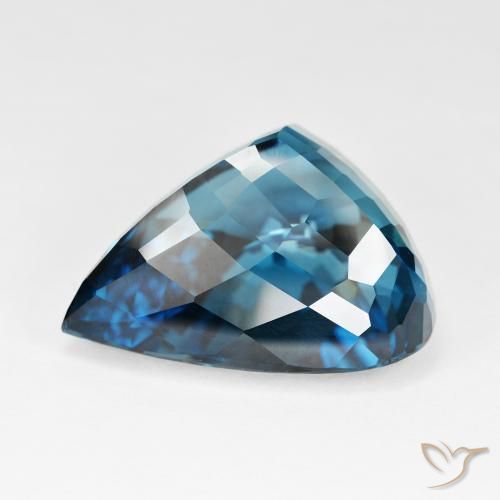 Topacio Azul Londres natural de 95.69 ct, En forma de pera, IF